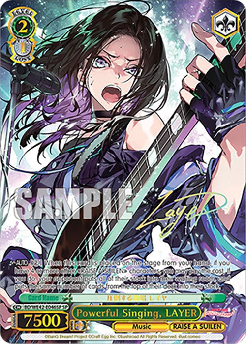 Powerful Singing, LAYER (BD/WE42-E046SP SP) [BanG Dream! Girls Band Party! Countdown Collection] | Cracking-Singles