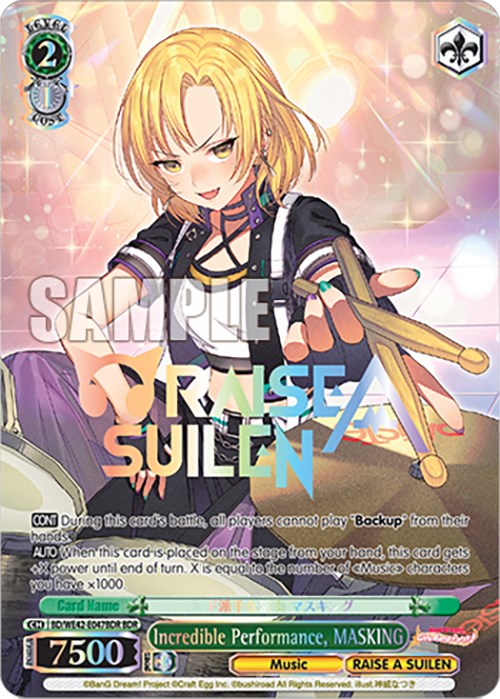 Incredible Performance, MASKING (BD/WE42-E047BDR BDR) [BanG Dream! Girls Band Party! Countdown Collection] | Cracking-Singles