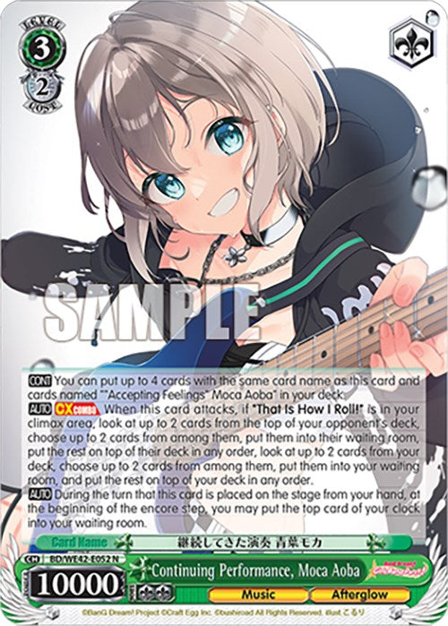 Continuing Performance, Moca Aoba (BD/WE42-E052 N) [BanG Dream! Girls Band Party! Countdown Collection] | Cracking-Singles