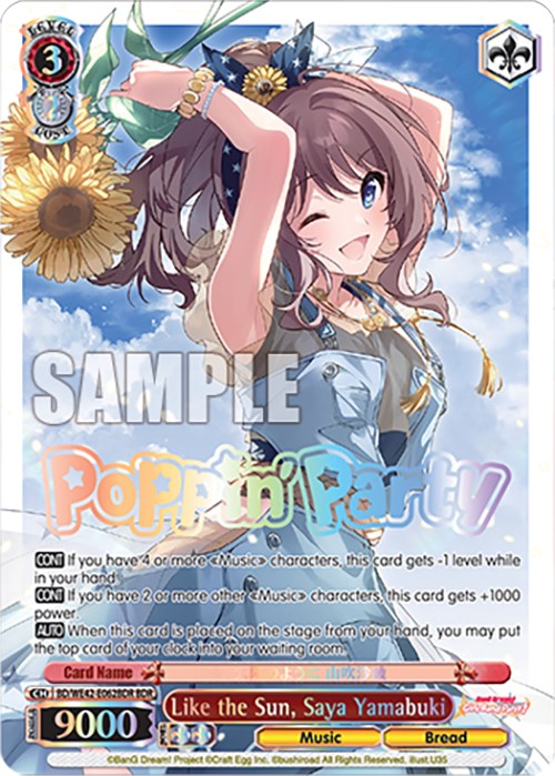 Like the Sun, Saya Yamabuki (BD/WE42-E062BDR BDR) [BanG Dream! Girls Band Party! Countdown Collection] | Cracking-Singles
