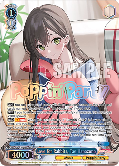Love for Rabbits, Tae Hanazono (BD/WE42-E087BDR BDR) [BanG Dream! Girls Band Party! Countdown Collection] | Cracking-Singles
