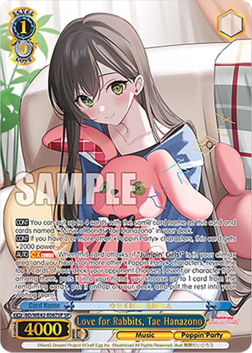 Love for Rabbits, Tae Hanazono (BD/WE42-E087SP SP) [BanG Dream! Girls Band Party! Countdown Collection] | Cracking-Singles