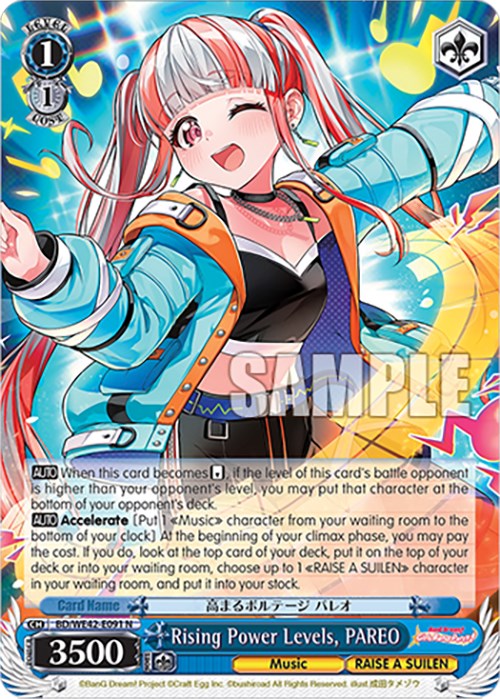Rising Power Levels, PAREO (BD/WE42-E091 N) [BanG Dream! Girls Band Party! Countdown Collection] | Cracking-Singles