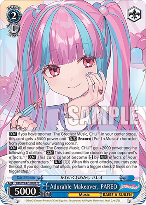 Adorable Makeover, PAREO (BD/WE42-E098 N) [BanG Dream! Girls Band Party! Countdown Collection] | Cracking-Singles