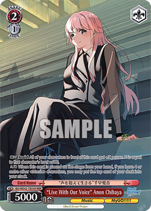 "Live With Our Voice" Anon Chihaya (BD/WE42-TE05R RRR) [BanG Dream! Girls Band Party! Countdown Collection] | Cracking-Singles