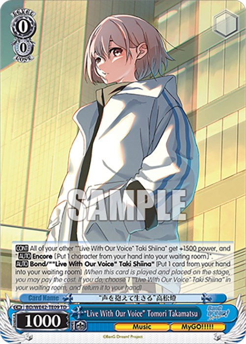 "Live With Our Voice" Tomori Takamatsu (BD/WE42-TE09 TD) [BanG Dream! Girls Band Party! Countdown Collection] | Cracking-Singles