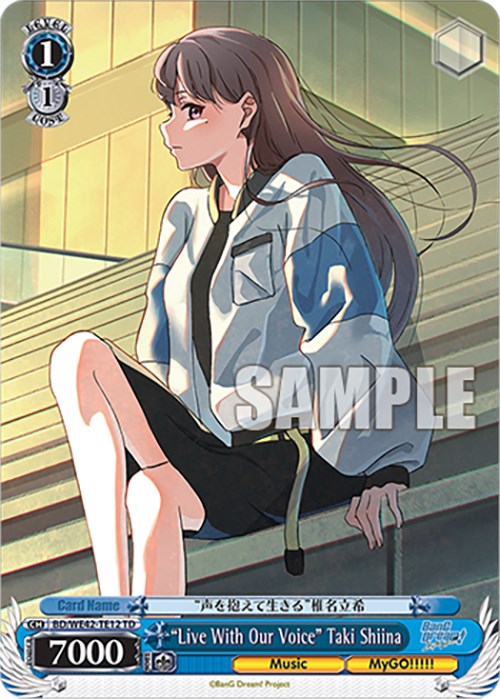 "Live With Our Voice" Taki Shiina (BD/WE42-TE12 TD) [BanG Dream! Girls Band Party! Countdown Collection] | Cracking-Singles
