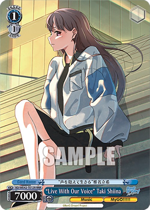 "Live With Our Voice" Taki Shiina (BD/WE42-TE12R RRR) [BanG Dream! Girls Band Party! Countdown Collection] | Cracking-Singles