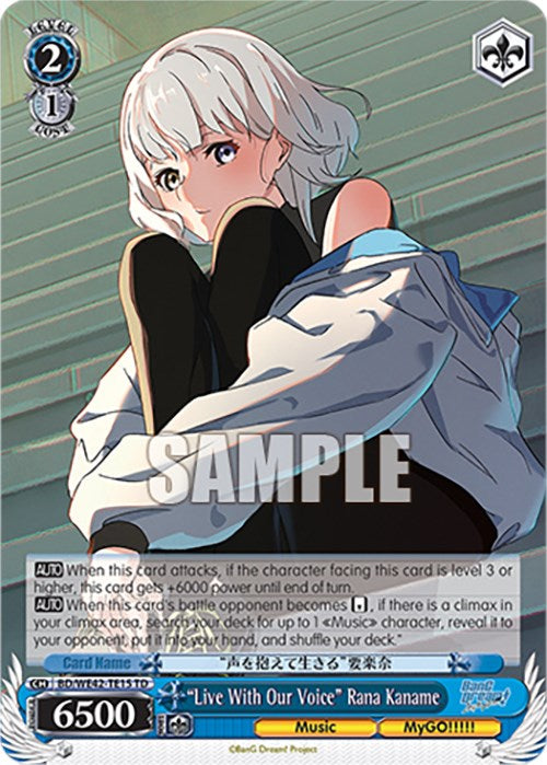 "Live With Our Voice" Rana Kaname (BD/WE42-TE15 TD) [BanG Dream! Girls Band Party! Countdown Collection] | Cracking-Singles