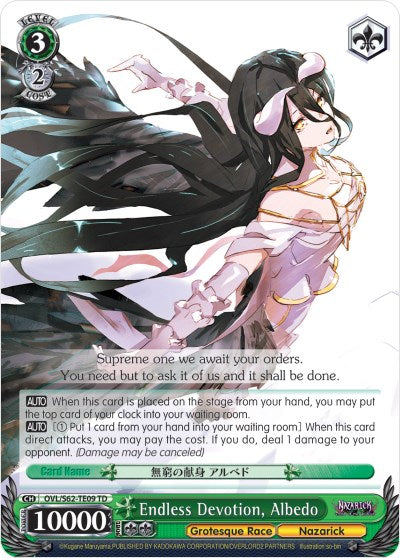 Endless Devotion, Albedo (OVL/S62-TE09 TD) [Nazarick: Tomb of the Undead] | Cracking-Singles