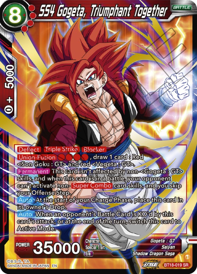 SS4 Gogeta, Triumphant Together (BT18-019) [Dawn of the Z-Legends] | Cracking-Singles