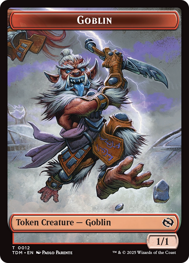 Goblin // Warrior Double-Sided Token [Tarkir: Dragonstorm Tokens] | Cracking-Singles