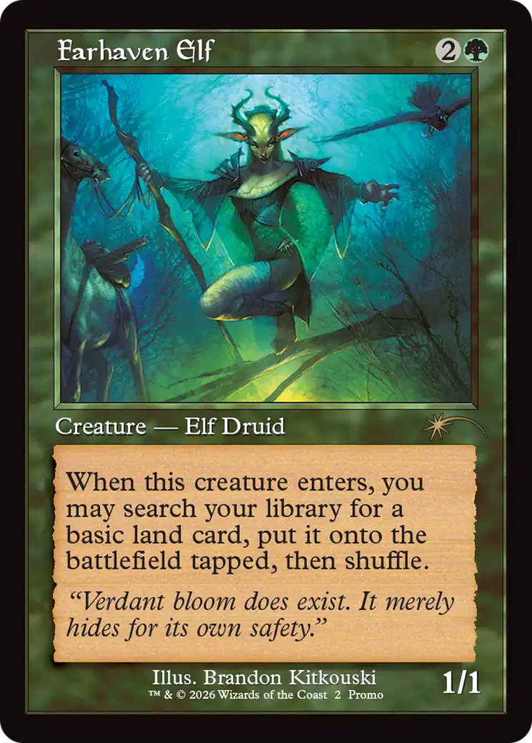 Farhaven Elf (Retro Frame) [Wizards Play Network 2026] | Cracking-Singles
