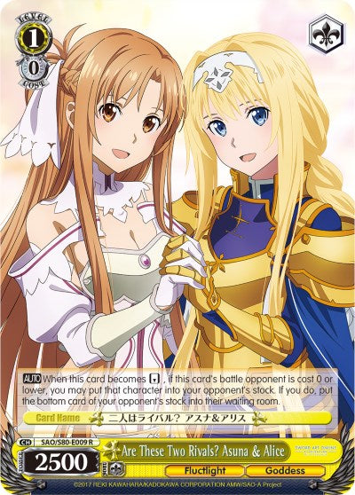Are These Two Rivals? Asuna & Alice (SAO/S80-E009 R) [Sword Art Online -Alicization- Vol.2] | Cracking-Singles
