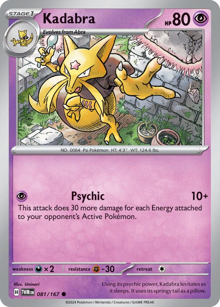 Kadabra (081/167) [Scarlet & Violet: Twilight Masquerade] | Cracking-Singles