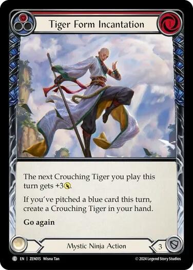 Tiger Form Incantation (Red) [ZEN015] (Part the Mistveil Zen Blitz Deck) | Cracking-Singles