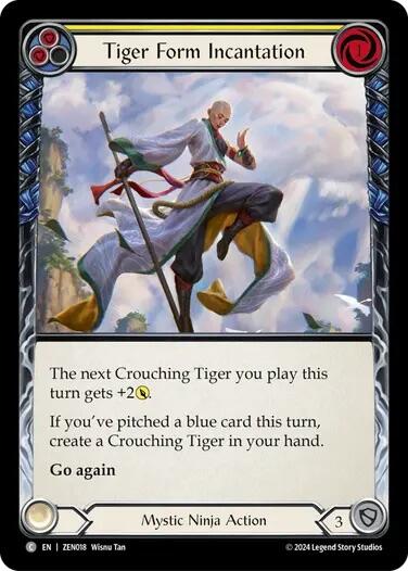 Tiger Form Incantation (Yellow) [ZEN018] (Part the Mistveil Zen Blitz Deck) | Cracking-Singles