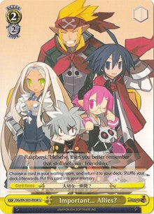 Important... Allies? (DG/EN-S03-E038 U) [Disgaea] | Cracking-Singles