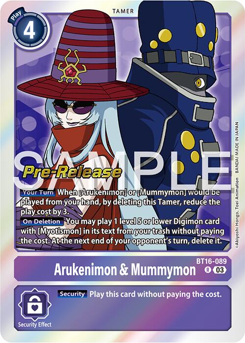Arukenimon & Mummymon [BT16-089] [Beginning Observer Pre-Release Promos] | Cracking-Singles