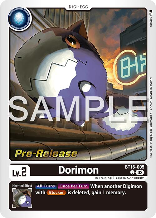 Dorimon [BT16-005] [Beginning Observer Pre-Release Promos] | Cracking-Singles