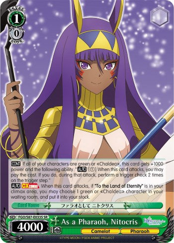 As a Pharaoh, Nitocris (FGO/S87-E033S SR) [Fate/Grand Order THE MOVIE Divine Realm of the Round Table: Camelot] | Cracking-Singles