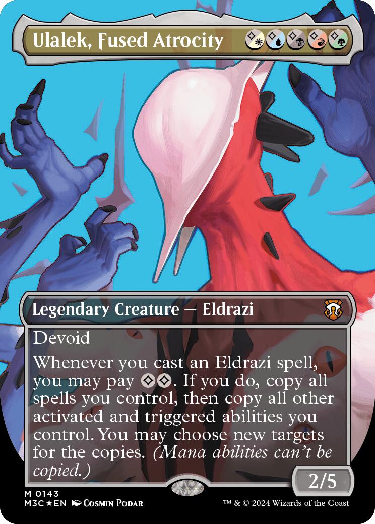 Ulalek, Fused Atrocity (Borderless) (Ripple Foil) [Modern Horizons 3 Commander] | Cracking-Singles