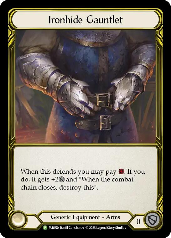 Ironhide Gauntlet (Golden) [FAB150] (Promo)  Cold Foil | Cracking-Singles