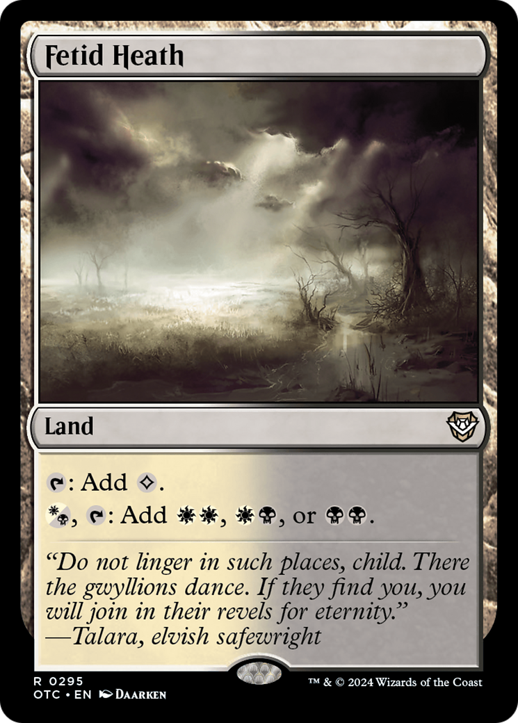 Fetid Heath [Outlaws of Thunder Junction Commander] | Cracking-Singles