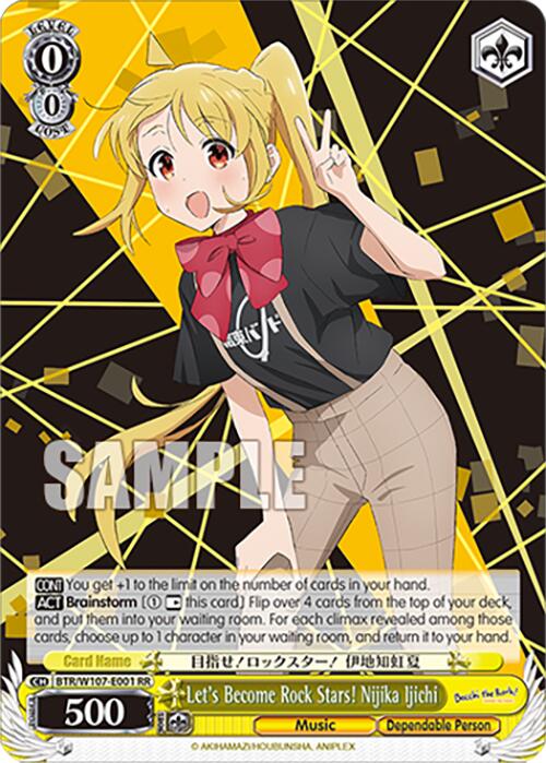 Let's Become Rock Stars! Nijika Ijichi (BTR/W107-E001 RR) [BOCCHI THE ROCK!] | Cracking-Singles