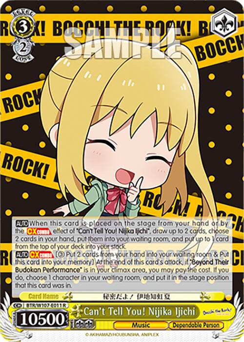 Can't Tell You! Nijika Ijichi (BTR/W107-E011 R) [BOCCHI THE ROCK!] | Cracking-Singles