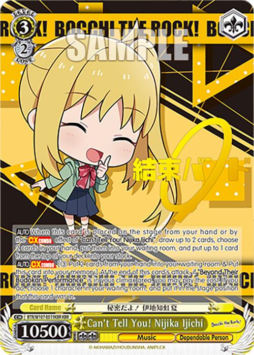 Can't Tell You! Nijika Ijichi (BTR/W107-E011KBR KBR) [BOCCHI THE ROCK!] | Cracking-Singles