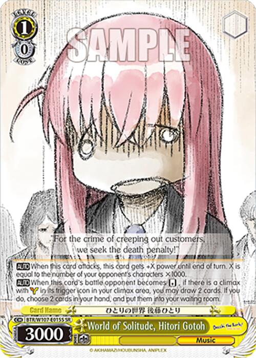 World of Solitude, Hitori Gotoh (BTR/W107-E015S SR) [BOCCHI THE ROCK!] | Cracking-Singles