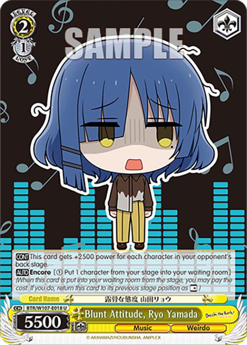 Blunt Attitude, Ryo Yamada (BTR/W107-E018 U) [BOCCHI THE ROCK!] | Cracking-Singles