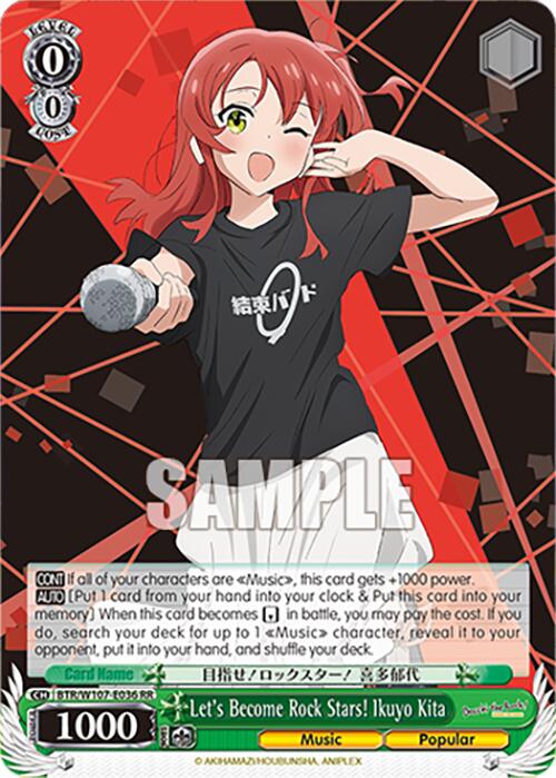 Let's Become Rock Stars! Ikuyo Kita (BTR/W107-E036 RR) [BOCCHI THE ROCK!] | Cracking-Singles
