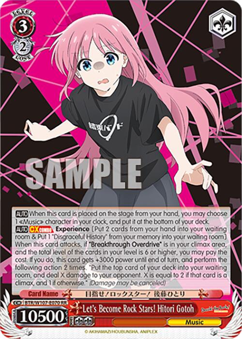 Let's Become Rock Stars! Hitori Gotoh (BTR/W107-E070 RR) [BOCCHI THE ROCK!] | Cracking-Singles
