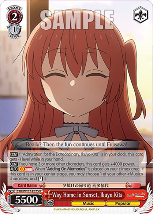 Way Home in Sunset, Ikuyo Kita (BTR/W107-E075 R) [BOCCHI THE ROCK!] | Cracking-Singles