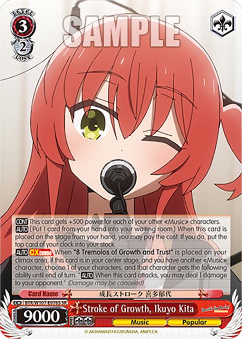 Stroke of Growth, Ikuyo Kita (BTR/W107-E076S SR) [BOCCHI THE ROCK!] | Cracking-Singles