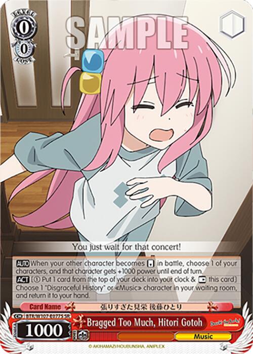 Bragged Too Much, Hitori Gotoh (BTR/W107-E077S SR) [BOCCHI THE ROCK!] | Cracking-Singles