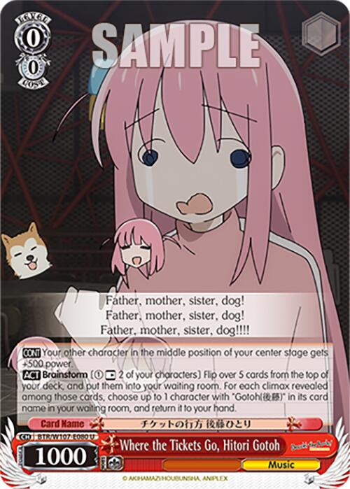 Where the Tickets Go, Hitori Gotoh (BTR/W107-E080 U) [BOCCHI THE ROCK!] | Cracking-Singles