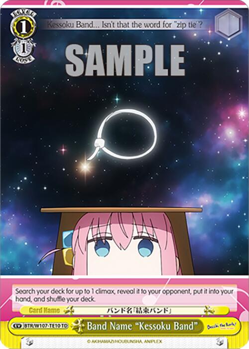 Band Name "Kessoku Band" (BTR/W107-TE10 TD) [BOCCHI THE ROCK!] | Cracking-Singles