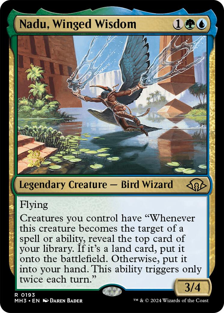 Nadu, Winged Wisdom [Modern Horizons 3 Prerelease Promos] | Cracking-Singles