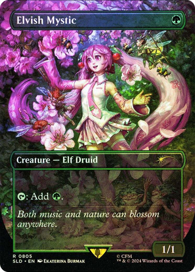 Elvish Mystic (0805 - Japanese Rainbow Foil) [Secret Lair Drop Series] | Cracking-Singles