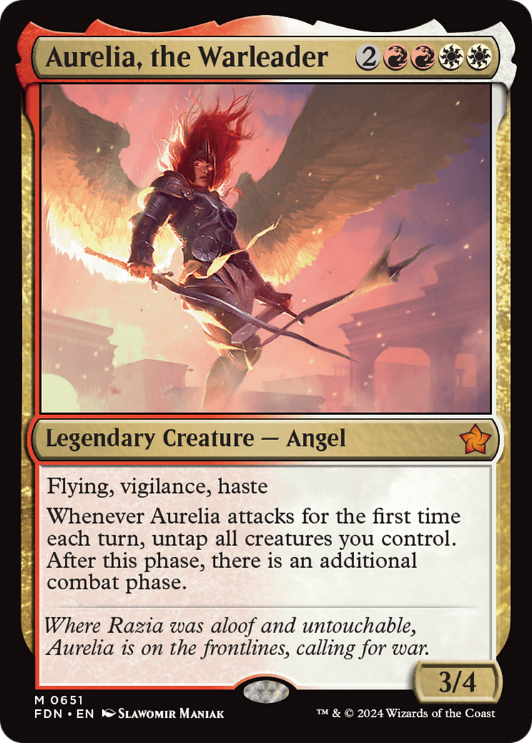 Aurelia, the Warleader [Foundations] | Cracking-Singles