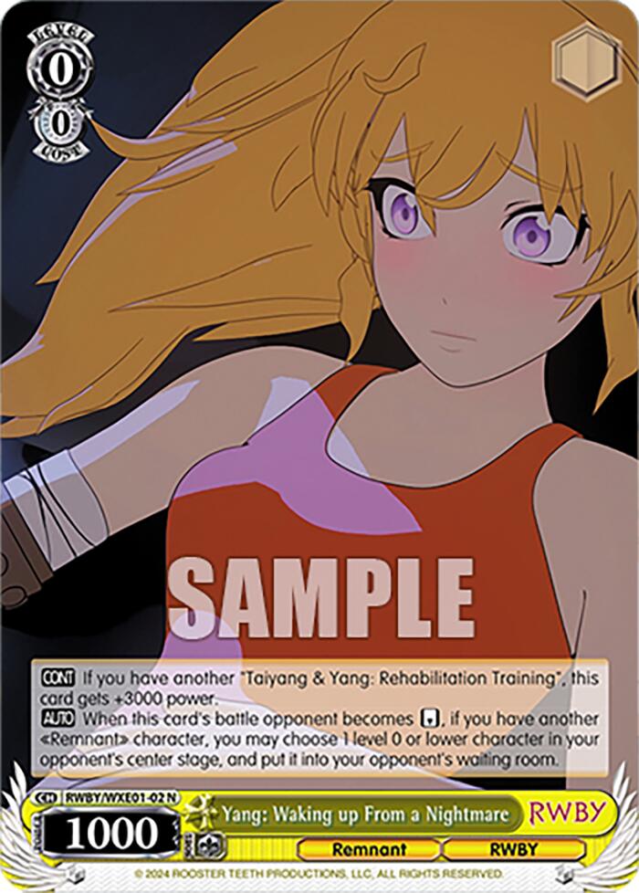Yang: Waking up From a Nightmare (RWBY/WXE01-02 N) [RWBY: Premium Booster] | Cracking-Singles