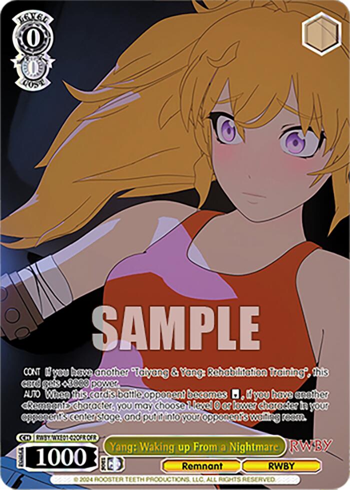 Yang: Waking up From a Nightmare (RWBY/WXE01-02OFR OFR) [RWBY: Premium Booster] | Cracking-Singles