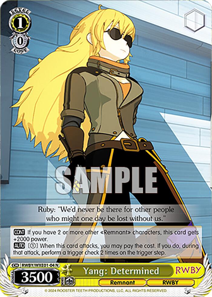 Yang: Determined (RWBY/WXE01-04 N) [RWBY: Premium Booster] | Cracking-Singles