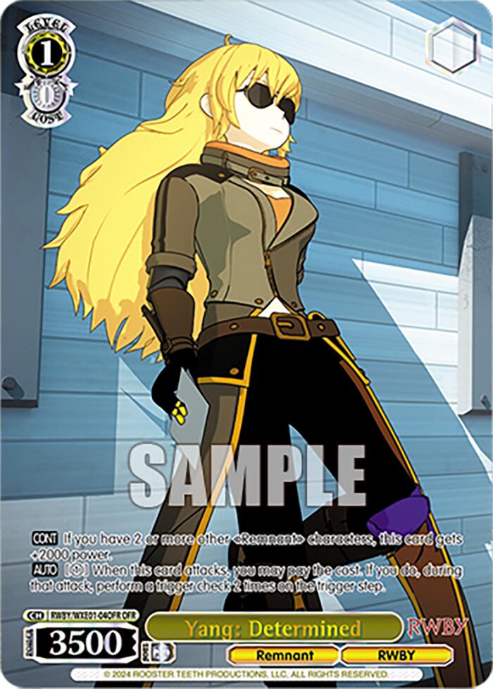 Yang: Determined (RWBY/WXE01-04OFR OFR) [RWBY: Premium Booster] | Cracking-Singles