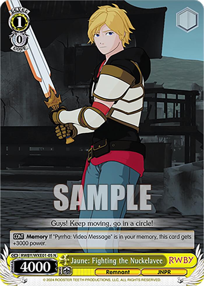 Jaune: Fighting the Nuckelavee (RWBY/WXE01-05 N) [RWBY: Premium Booster] | Cracking-Singles