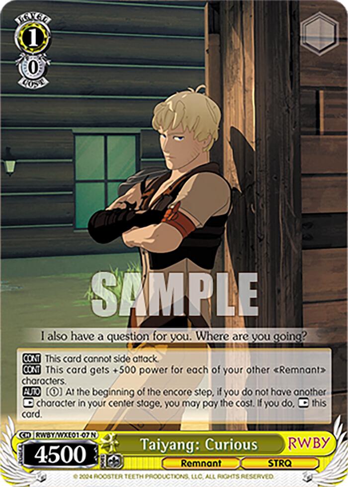Taiyang: Curious (RWBY/WXE01-07 N) [RWBY: Premium Booster] | Cracking-Singles