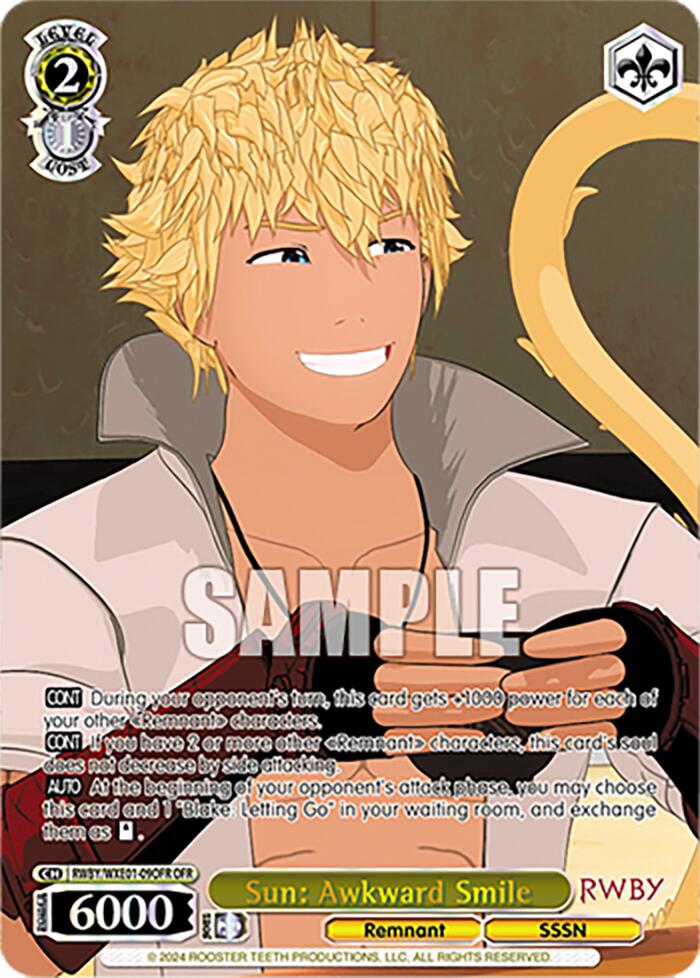Sun: Awkward Smile (RWBY/WXE01-09OFR OFR) [RWBY: Premium Booster] | Cracking-Singles